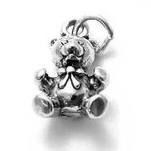 TEDDY BEAR CHARM. STERLING SILVER